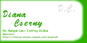 diana cserny business card